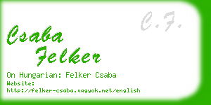 csaba felker business card